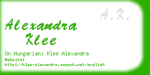 alexandra klee business card
